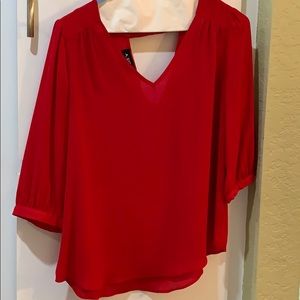 A. Byer red polyester blouse L